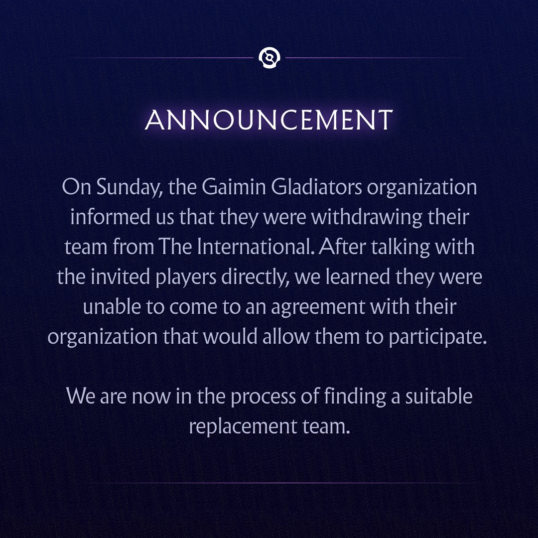 wykrhm's tweet photo. An update regarding The International. #TI14 #Dota2 https://t.co/BfS42h7V2H