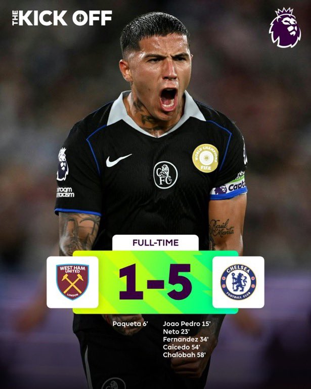 JOY FOR CHELSEA, TOUGH NIGHT FOR WEST HAM. 🔵⚒️

The Blues take all three points, leaving the Hammers with plenty to reflect on.

#WHUCHE #CFC #WHUFC