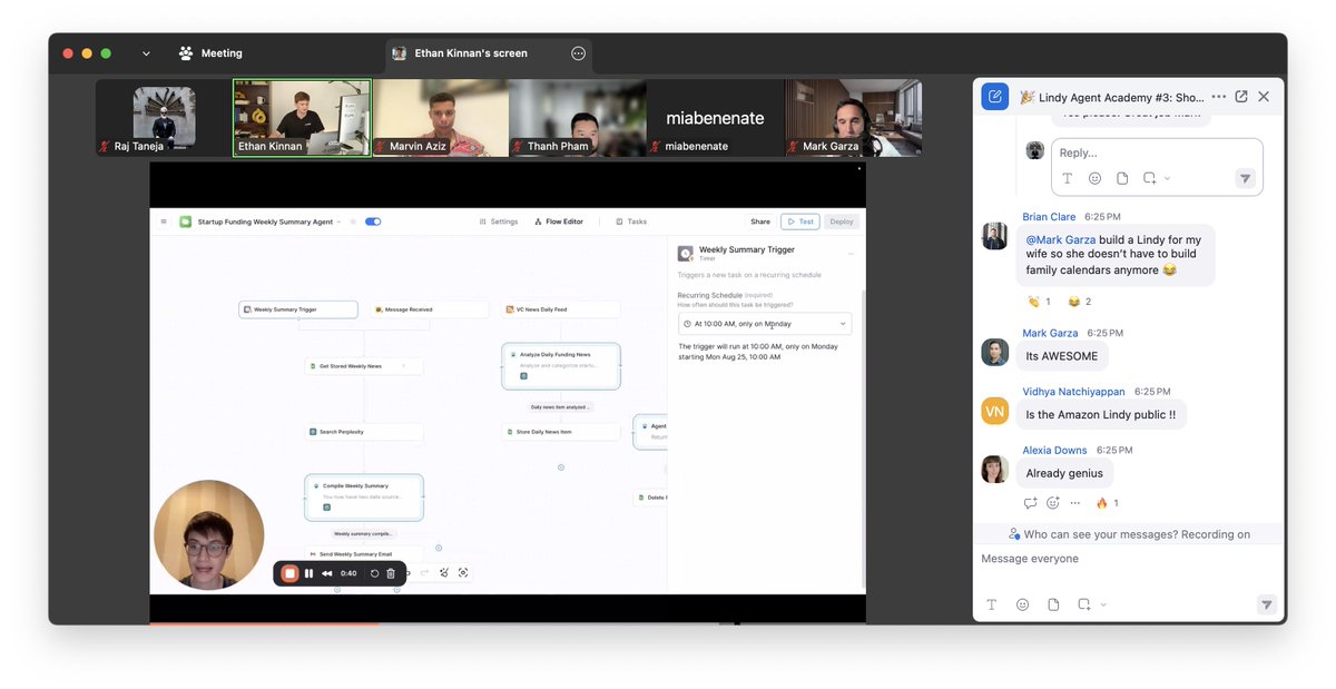 The best agent isn’t the most complex—it’s the one that ships. Gift-buyer + handwritten cards. Call analyzer. Podcast pipeline. All live by Thu. #LindyAgentAcademy <a href="/getlindy/">Lindy</a>