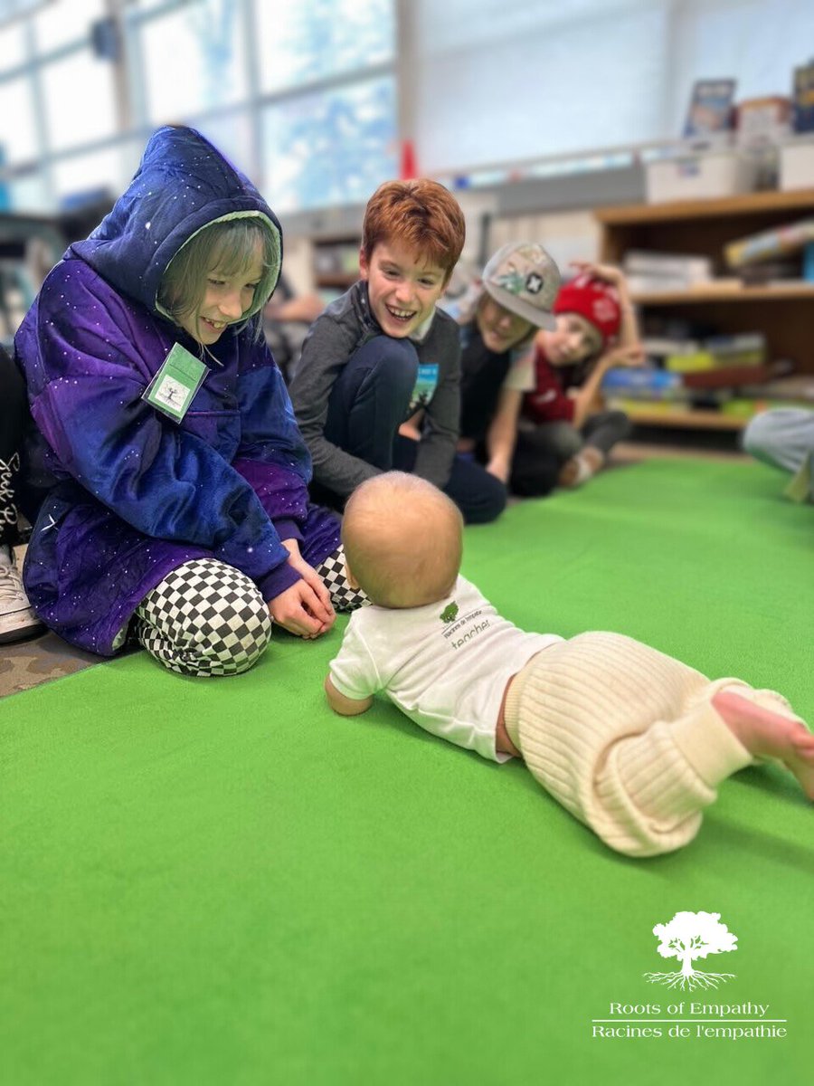 RootsofEmpathy's tweet photo. Roots of Empathy classrooms are joyful places to learn 💚

Students who develop empathy will build caring, peaceful, and civil societies fit for them to grow up in, and prepared for their Roots of Empathy Baby to thrive.

Donate now: https://t.co/lDhEZcPh5x https://t.co/sb5c0zoB3z