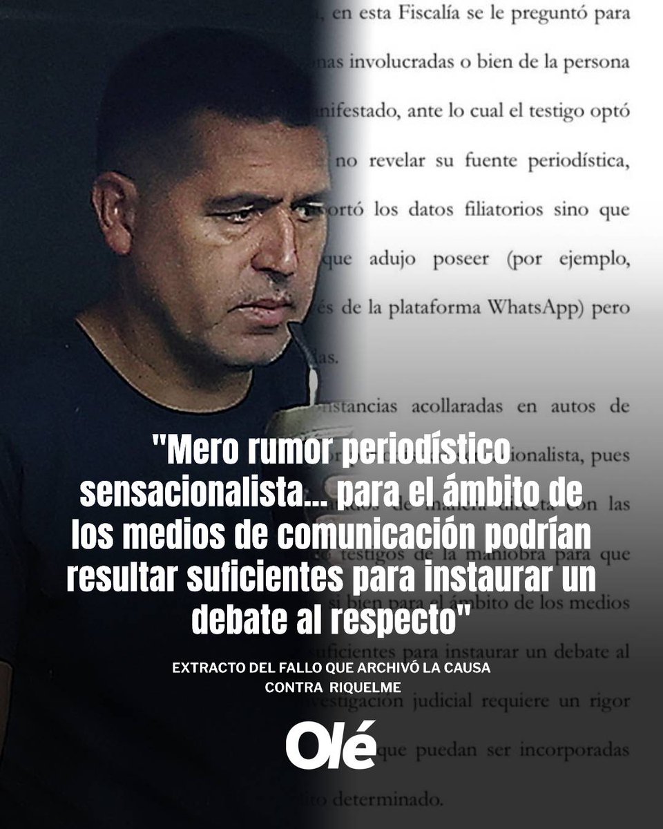 📄⚖️ LA JUSTICIA ARCHIVÓ UNA DENUNCIA CONTRA RIQUELME 

➡️ Walter Federico Klix se presentó ante la Justicia y detalló situaciones que involucraban al presidente de Boca en supuestos actos de corrupción en torno a la distribución de la ropa que el club recibe como parte del