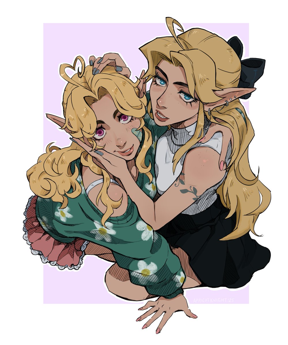 A new favorite of <a href="/missplat_/">MissPlat 🍕</a> 's twin OCs &lt;3 &lt;3