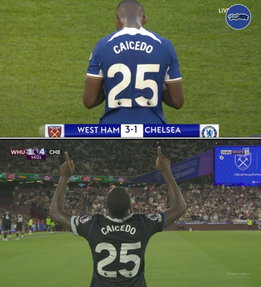 2 years ago, on his debut, Caicedo was praying after a horrible debut where Chelsea lost 3-1 after he gave away a penalty vs West Ham

Today, on his 100th appearance, Caicedo was praying after scoring a goal as Chelsea won 5-1 vs West Ham

Poetic justice🤝🇪🇨