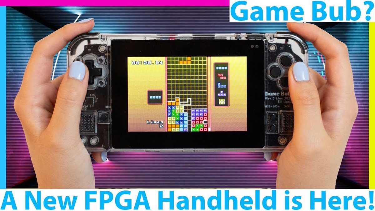 VEsoterica's tweet photo. A new FPGA handheld is in the works! The Game Bub; a Game Boy / GBA focused #nintendo centric console in the works! Not #MiSTerfpga before you ask haha (vid in reply) #gaming #gamingnews #gameboy https://t.co/eiKXI55CEV