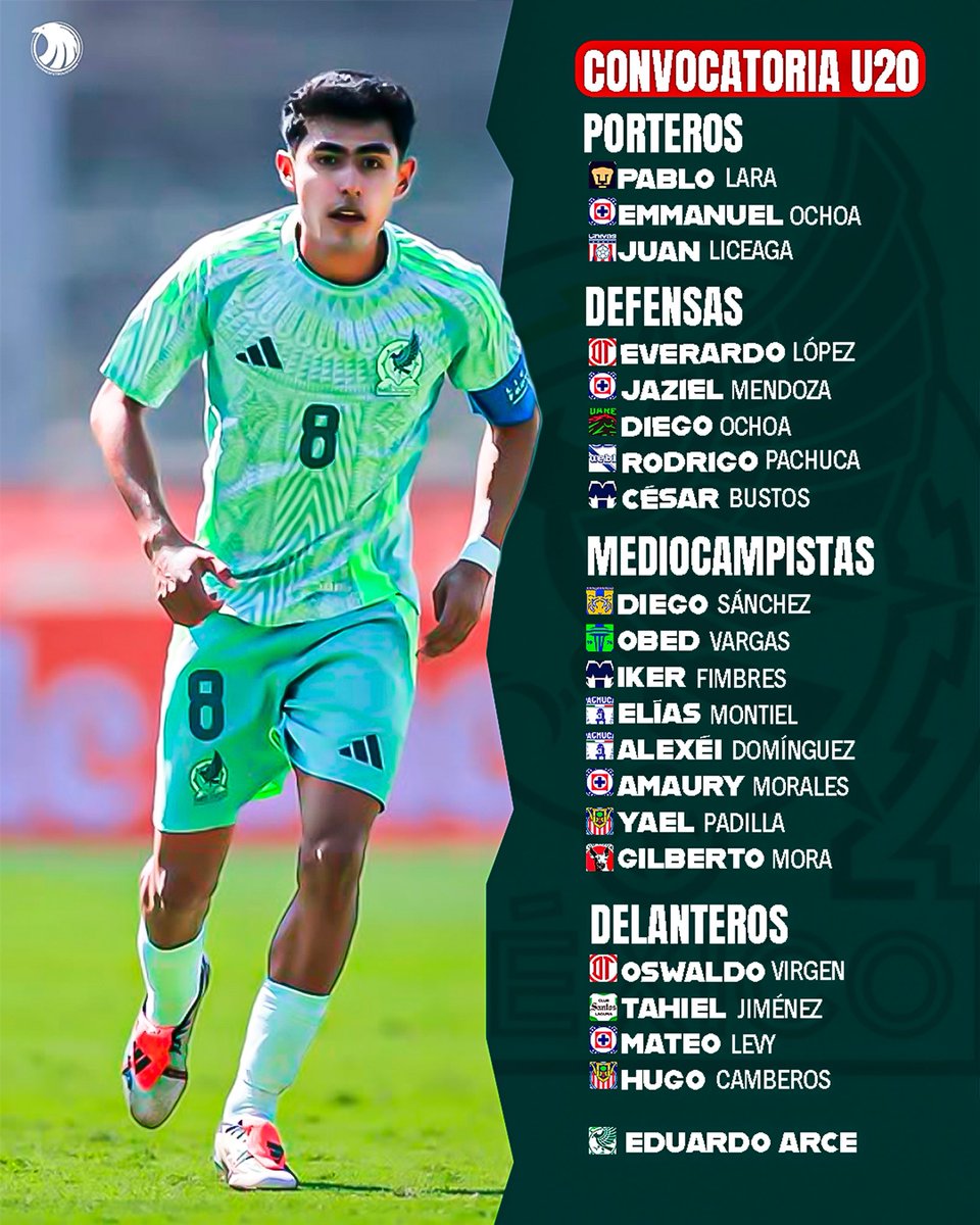 Lista la convocatoria de México para el ciclo de entrenamiento en el CAR y el partido amistoso vs Pachuca, esto como preparación para el mundial que disputarán en septiembre.

Una generación que llega consolidada y con muchos futbolistas titulares en Liga MX