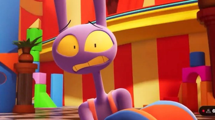 YulkCakeJA's tweet photo. Jax tiene miedo de volver a intentar encariñarse con alguien para después perderlo como con Ribbit💔 se queda viendo su manita con la que empujo a Pomni 😭❤️💜 #funnbunny #TADCEp6 #DigitalCircus #JaxxPomni https://t.co/eisyQgarSK