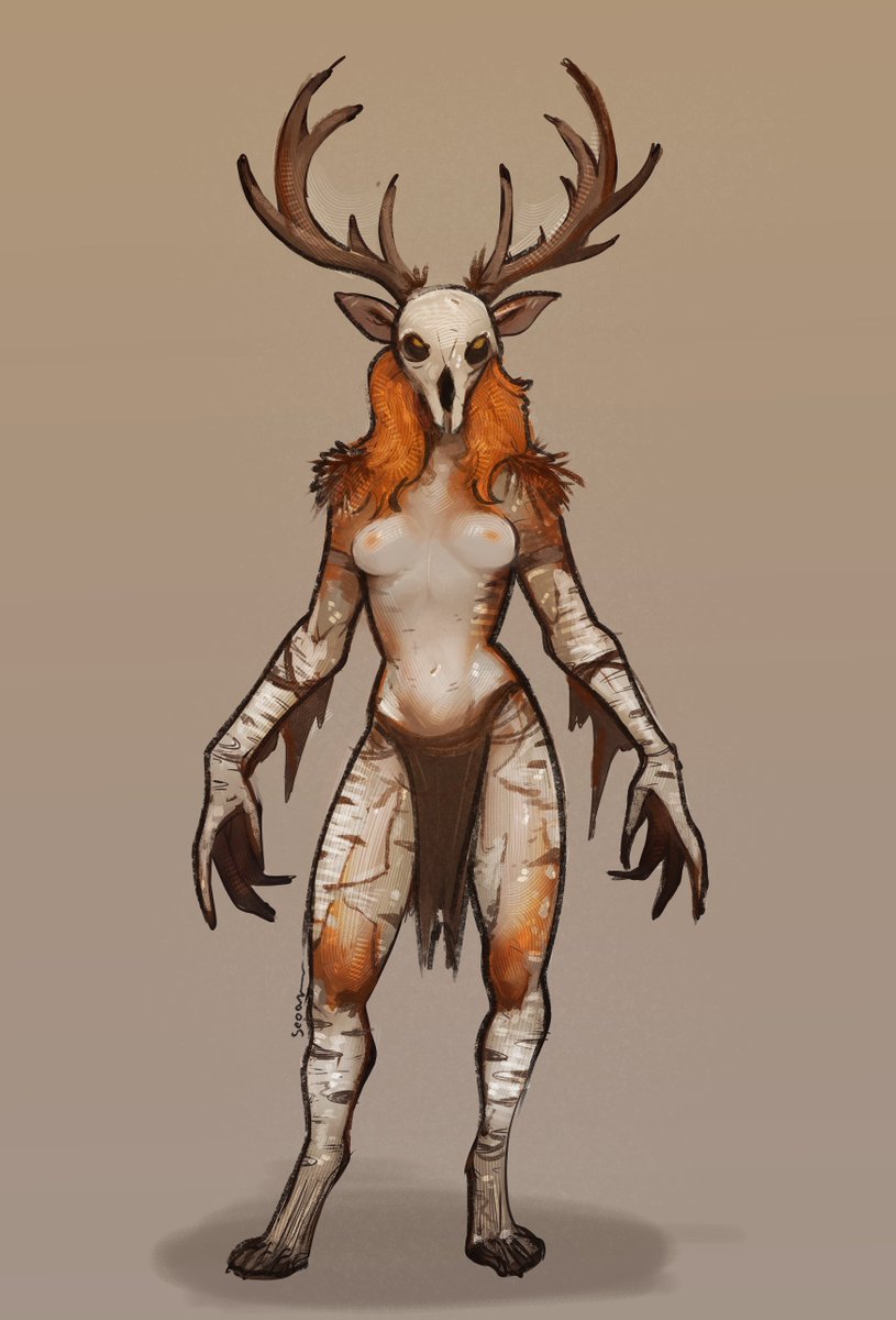 Playing around with some leshen designs
Wonder if people would be interested in them as adoptables 🤔