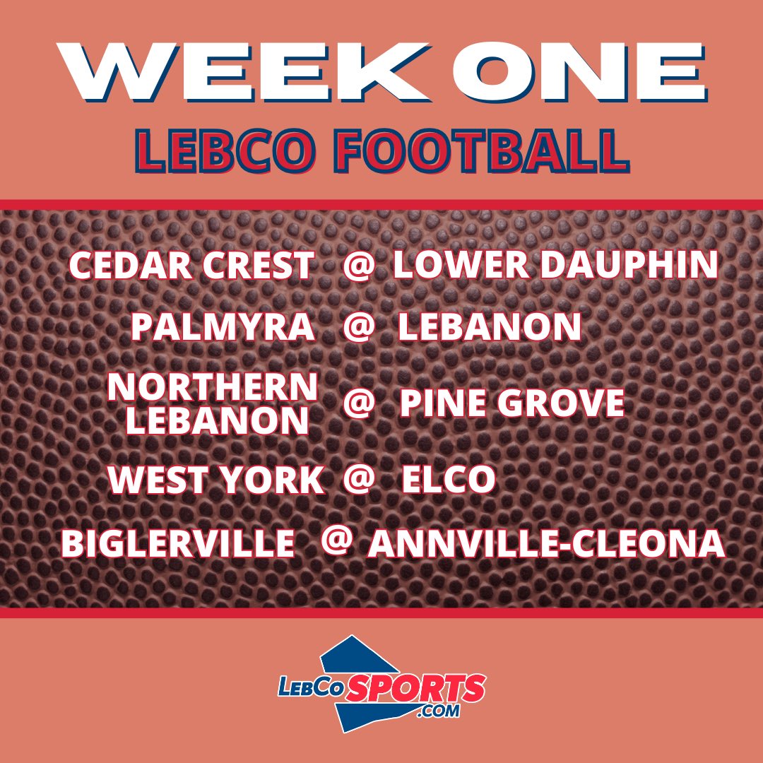 LebCoSports1's tweet photo. 🏈 Week One is here!!!

Good luck to all of our Lebanon County football teams hitting the field tonight! 💪🔥

📲 For team previews, schedules & more, check out https://t.co/az3sjgmL2S

Let the season begin! 🙌
#LebanonCounty #FridayNightLights #HighSchoolFootball #LebCoSports #PAFootball #Week1