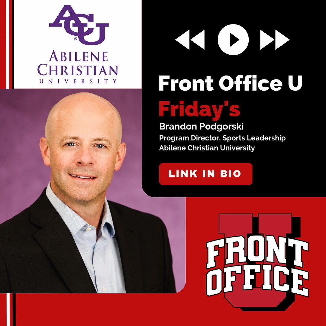 Check out today’s <a href="/FrontOfficeU/">Front Office U</a> podcast with <a href="/Professor_Pod/">Brandon Podgorski</a> 

Link to listen in our bio!