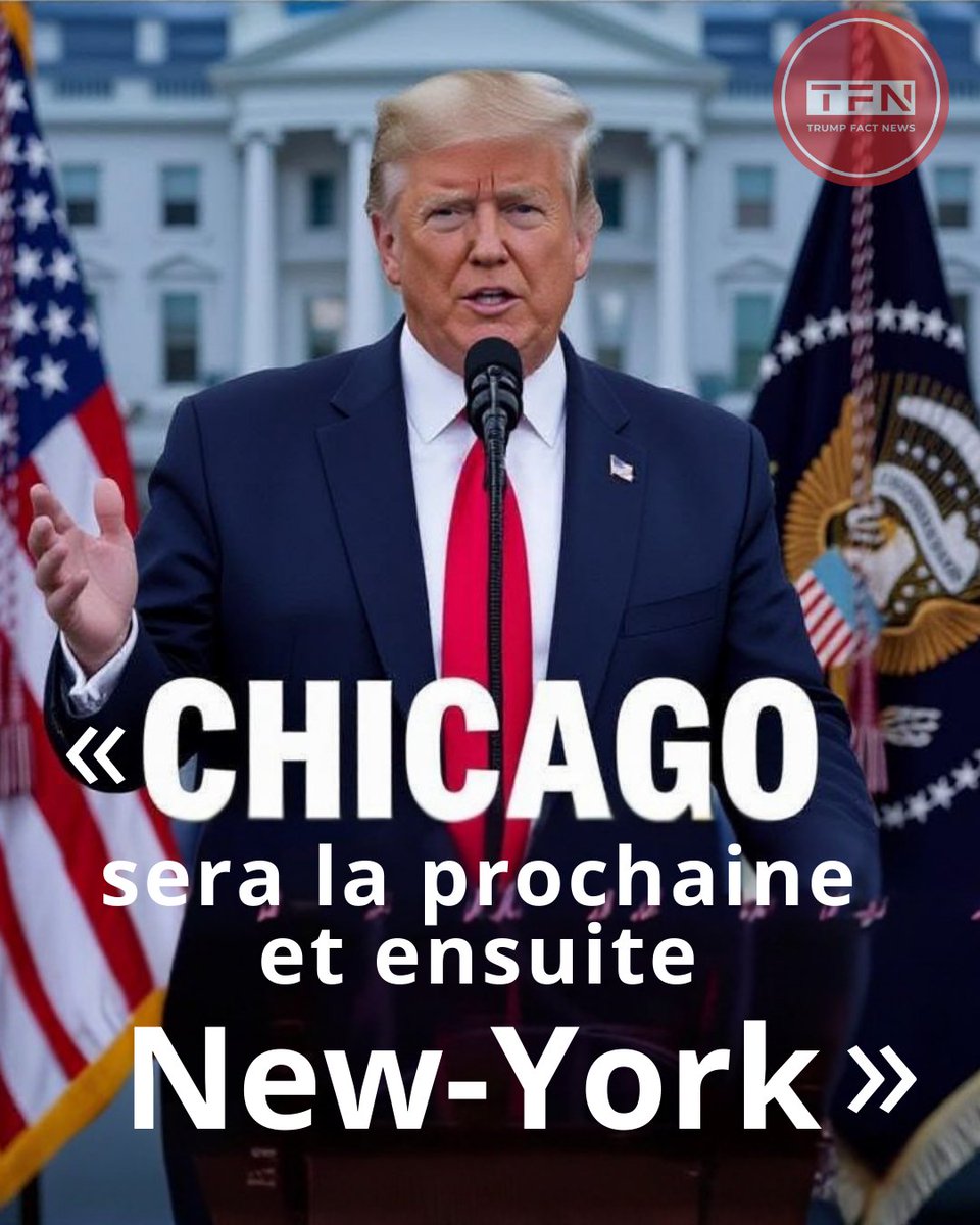 Le président Trump vient de déclarer qu’après avoir rétabli l’ordre à Washington avec la Garde nationale, il se rendra dans une autre ville : « Chicago sera la prochaine, puis nous aiderons New York. »