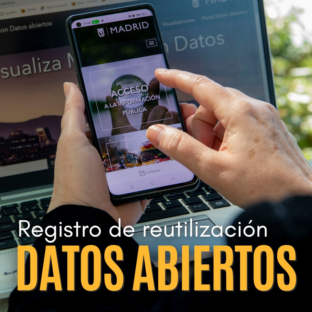 Decide Madrid (@decidemadrid) on Twitter photo 🤓 Si quieres ser la primera persona en enterarse de las novedades del Portal de #DatosAbiertosMadrid... ¡apúntate al registro de reutilización! ✍️
📬 Las actualizaciones más relevantes de los #datosabiertos de <a href="/MADRID/">Ayuntamiento Madrid</a> en tu correo.
Inscripción en 👉 datos.madrid.es/portal/site/eg… 🤓 Si quieres ser la primera persona en enterarse de las novedades del Portal de #DatosAbiertosMadrid... ¡apúntate al registro de reutilización! ✍️
📬 Las actualizaciones más relevantes de los #datosabiertos de <a href="/MADRID/">Ayuntamiento Madrid</a> en tu correo.
Inscripción en 👉 datos.madrid.es/portal/site/eg…