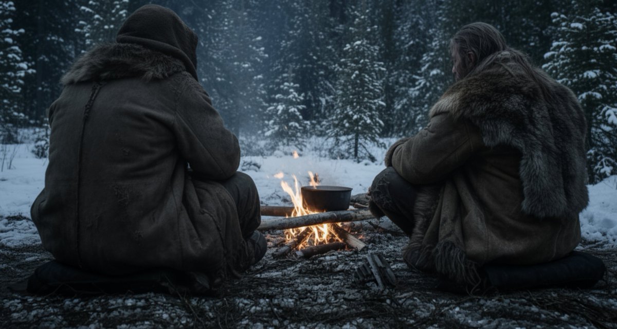 whatisitsergey's tweet image. Please, who can make a POV view from the eyes of one of the characters to the bonfire using nanobanana based on this frame???
my 20 attempts did not yield results