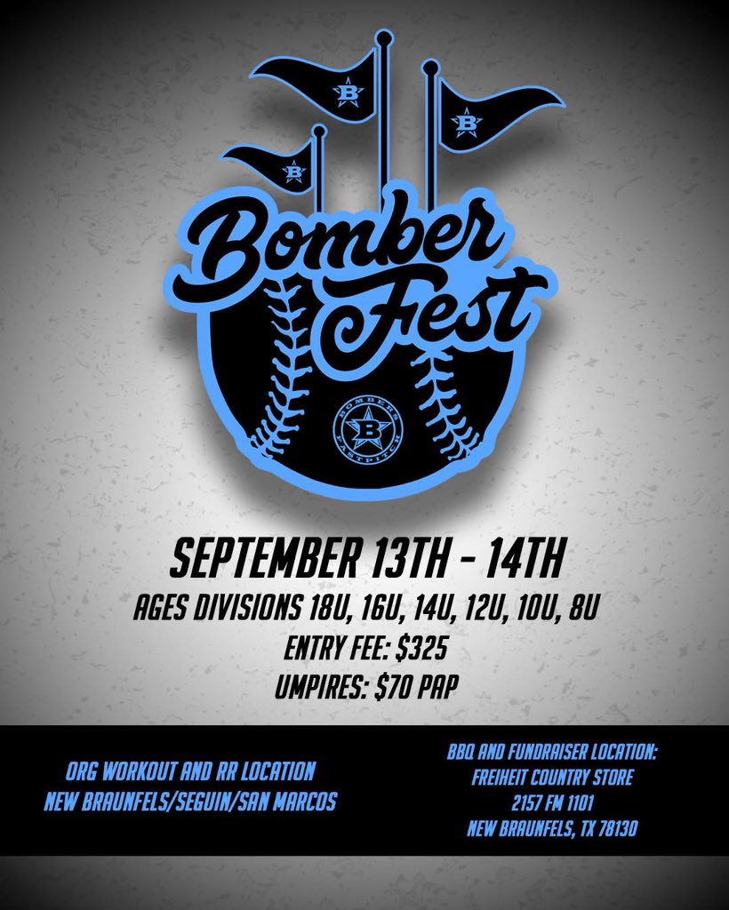 🥎Bomber Fest, here I come!! 🥎
I’m sooo excited for my next tournament September 13-14 in New Braunfels, TX! Can’t wait to hit the field, play hard, and have fun with my team! Let’s gooo Bombers!! 🔥Big dreams start with big games!#BlueBloods #bombers #softballlife <a href="/bombers_fp/">Bombers Fastpitch</a>