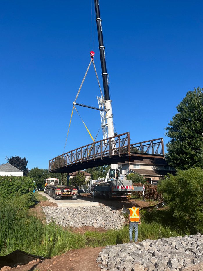 Big things happening in Lincoln! 🚧 The new Tamarac Bridge is being installed along with important restoration work to keep our infrastructure strong and safe for years to come. #BuildingLincoln #InfrastructureInvestment