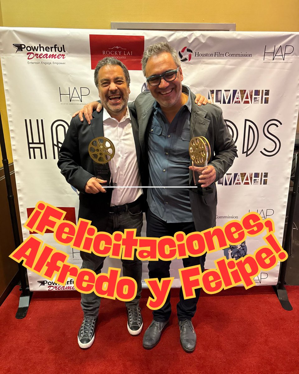 ZapBoomBang's tweet photo. Big news 🎉 Felipe Fenton and Alfredo Fuentes took home wins at the first-ever 2025 Houston Association of Producers HAPIE Awards—Editor of the Year and Post Sound Designer of the Year! We’re proud to celebrate this milestone for our studio! #HAP #HAPIEAwards #Production https://t.co/F8shLE8Cjl