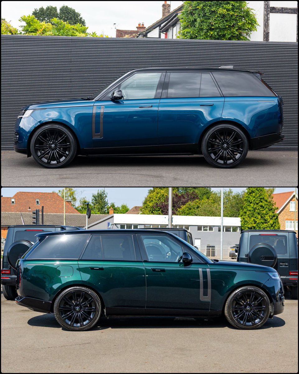 SV Ultra Metallic Paints hit different on the Range Rover.

🔵 Petrolix Blue
🟢 British Racing Green

Which of our new arrivals would you choose?