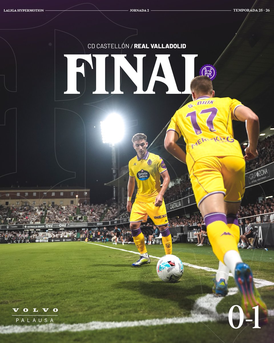 ⎾0✕1⏋  ▪  FINAL DEL PARTIDO
Segundo partido, segunda victoria. 6 de 6.

#CastellónRealValladolid   <a href="/VolvoPalausa/">Volvo Car Palausa Valladolid</a>