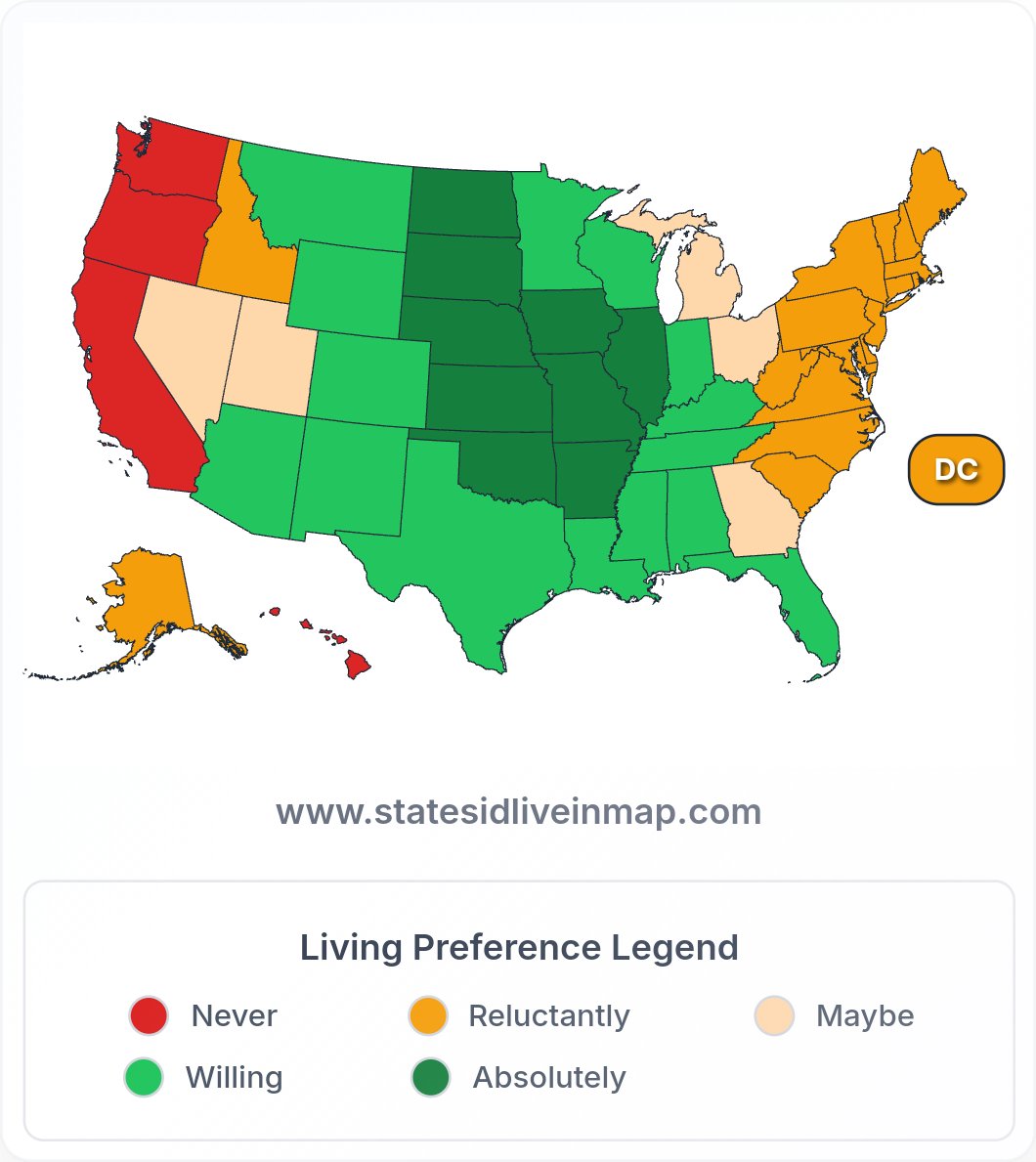 I think the average person would be surprised with Hawaii being red.