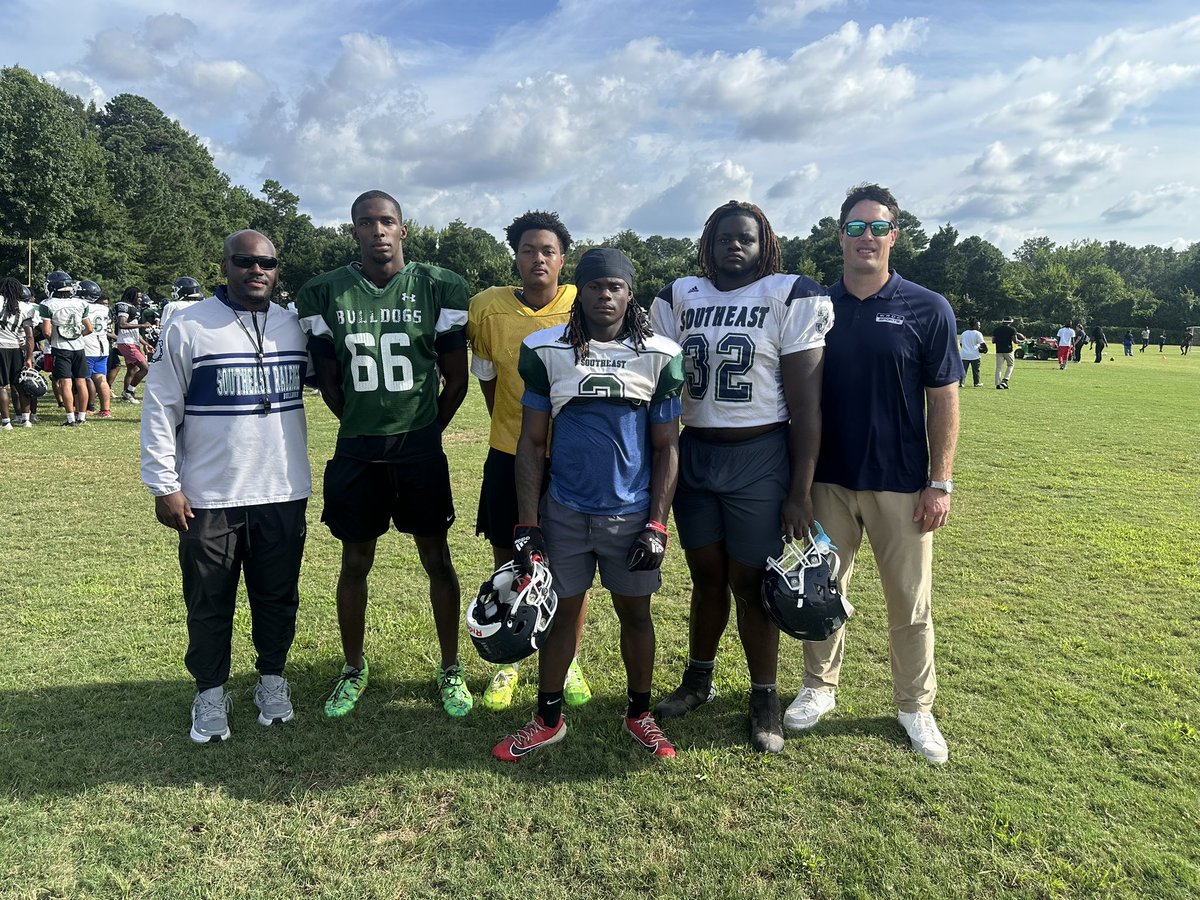 Jay Sonnhalter (@jaysonny91) on Twitter photo We had a great visit to <a href="/SRMHSBulldogsFB/">SoutheastRaleighFB</a> Thank you to <a href="/E_clazz/">E. Campbell Jr.</a> for having us! Big things happening. Excited to watch the team this year!
<a href="/Keysaun11/">Keysaun Eleazer (Keyztalife)</a> <a href="/C5reeman/">Christian“Duck”Freeman 3🌟</a> <a href="/Tydreke1/">6</a> <a href="/GrayfrmdaR/">Grayson Williams</a> <a href="/myrdc/">myRDC</a> We had a great visit to <a href="/SRMHSBulldogsFB/">SoutheastRaleighFB</a> Thank you to <a href="/E_clazz/">E. Campbell Jr.</a> for having us! Big things happening. Excited to watch the team this year!
<a href="/Keysaun11/">Keysaun Eleazer (Keyztalife)</a> <a href="/C5reeman/">Christian“Duck”Freeman 3🌟</a> <a href="/Tydreke1/">6</a> <a href="/GrayfrmdaR/">Grayson Williams</a> <a href="/myrdc/">myRDC</a>