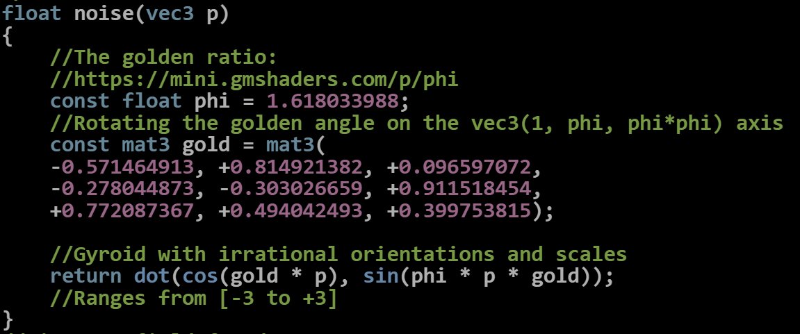 XorDev's tweet image. &quot;Dot Noise&quot;. This is a super lightweight alternative to 3D Simplex Noise, which in many cases is overkill
shadertoy.com/view/wfsyRX