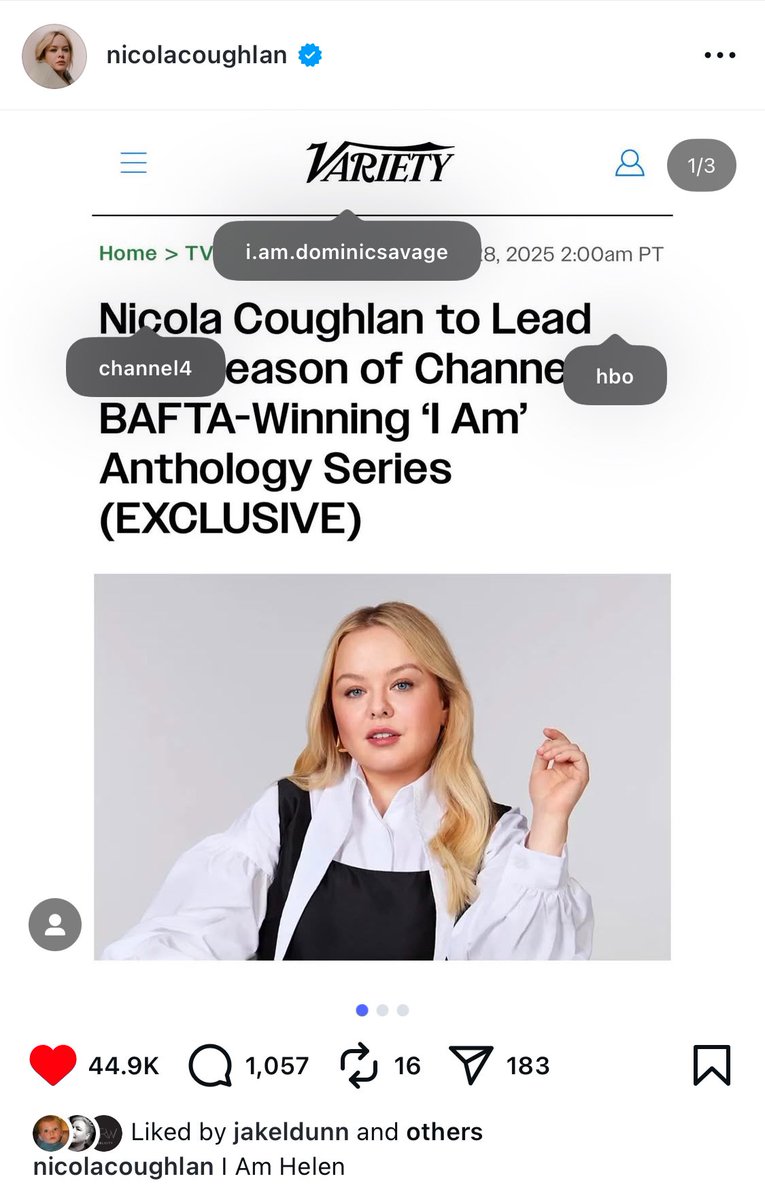 good news if you want to watch I Am Helen in the U.S. - it should be on HBO Max.

past seasons of the I Am series are streaming there and Nicola tagged HBO in her casting announcement post.

so excited to see the story she developed!
