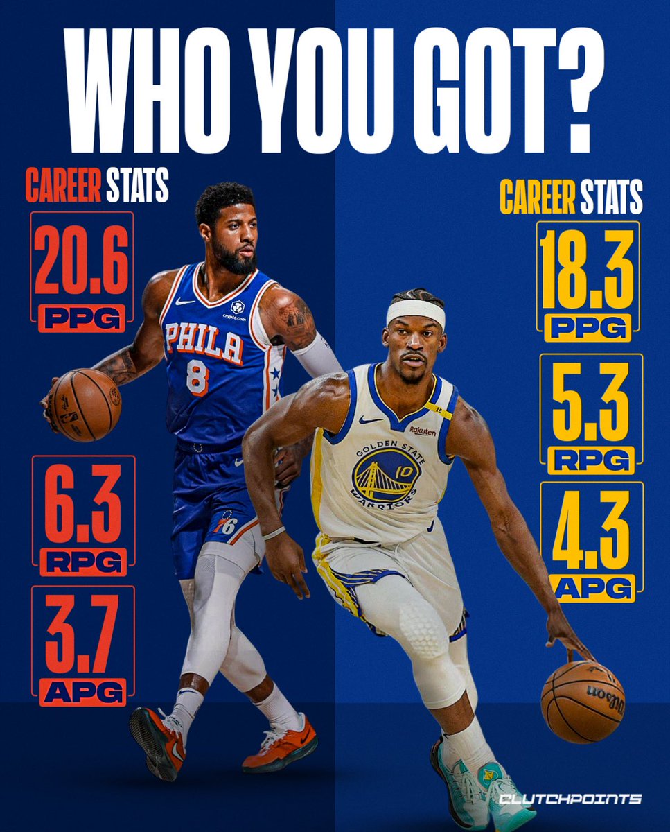 ClutchPoints's tweet image. Jimmy Butler vs. Paul George, the debate of two elite two-way wings 🔥

Paul George has the accolades: 9× All-Star, 6× All-NBA, 4× All-Defense, and even a top-3 MVP finish in 2019. 

His peak was as dominant as any wing of his era, combining smooth scoring with lockdown defense.…