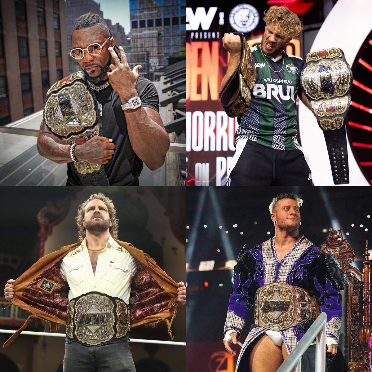 Swerve Strickland on AEW's Four New Pillars:

"Will Ospreay, Hangman Page, Myself, MJF. We are the definitions of this era and generation.”

(Uncrowned)