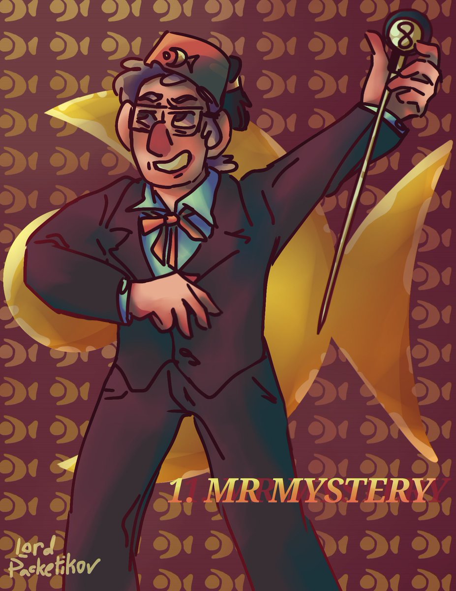DAY 1. MR MYSTERY🎱
 #standressupweek #stanleypines #GravityFalls