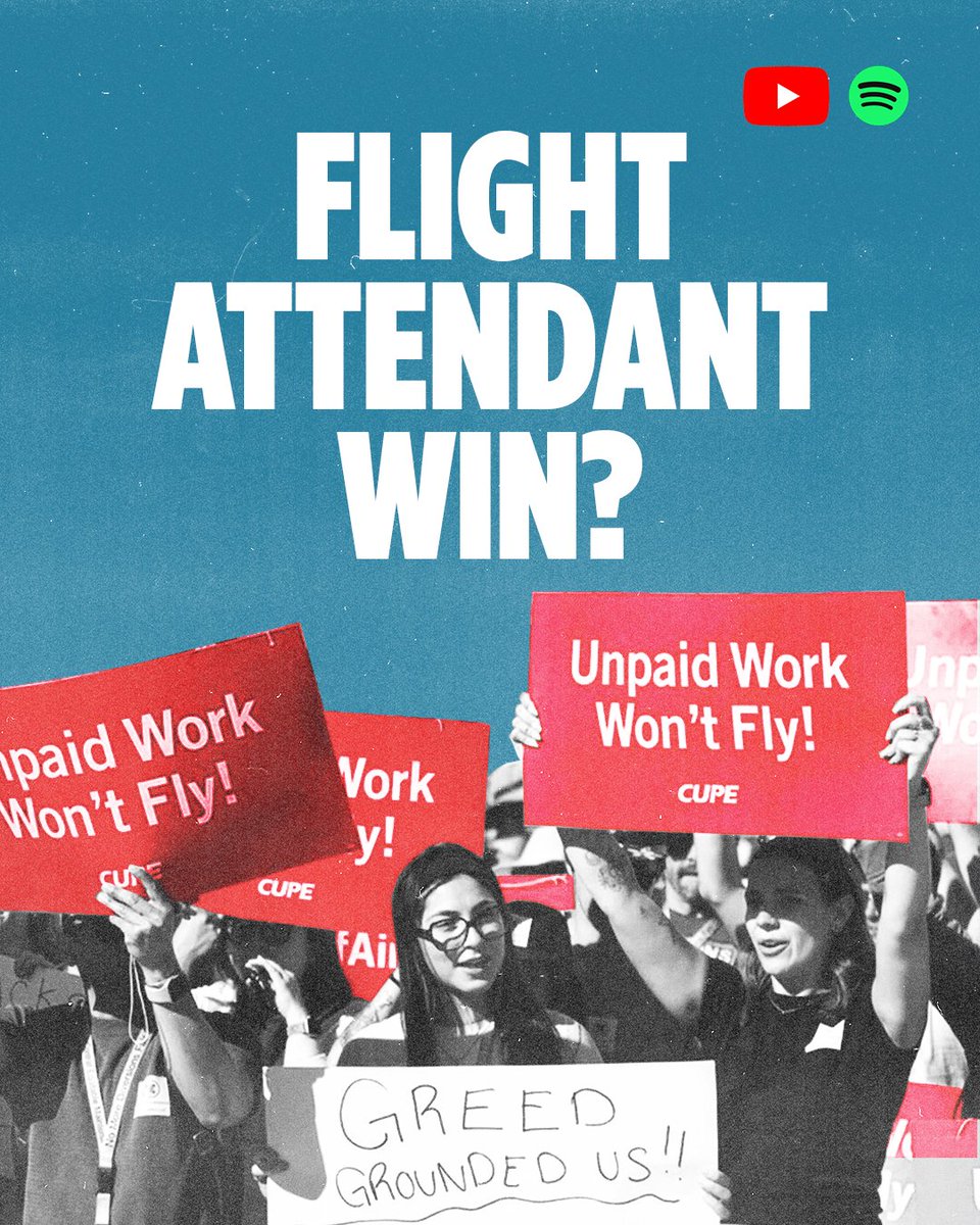 CanadaMarxists's tweet photo. In this week's episode of the #RevolutionaryCommunistPodcast Joel &amp; Marco discuss the lessons from the Air Canada flight attendants' strike.

YT: https://t.co/rOPO9rA4At
Spotify: https://t.co/CqjVf9leMa

#aircanadastrike #aircanada #unpaidworkwontfly #cupestrong https://t.co/EdcylPUnqA