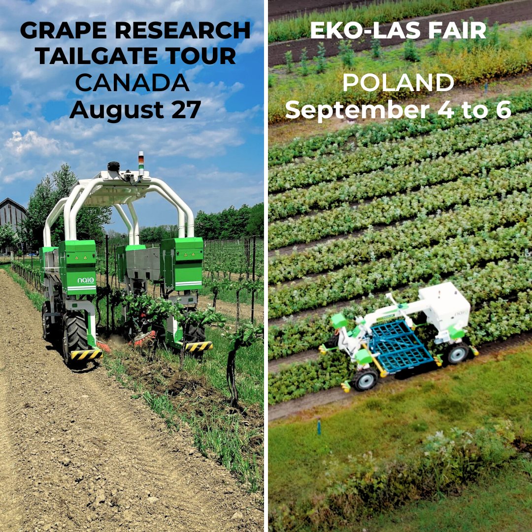 naiotech's tweet photo. 📆 Busy weeks ahead!
🇨🇦 TED will be in action @ Cave Spring Vineyard (ON)  with our Canadian dealer Haggerty AgRobotics.
🇮🇩 The tool-carrier ORIO will be displayed by our Polish dealer Agrihandler during the #forestry #EkoLas fair.

More info on : https://t.co/3FebCyzTCe https://t.co/6YDPdec45z