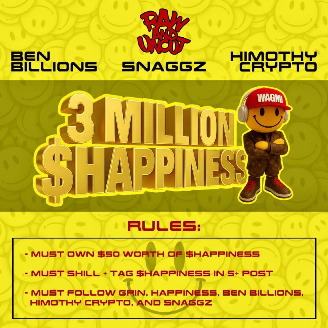 $HAPPINESS GIVEAWAY REQUIREMENTS🙂