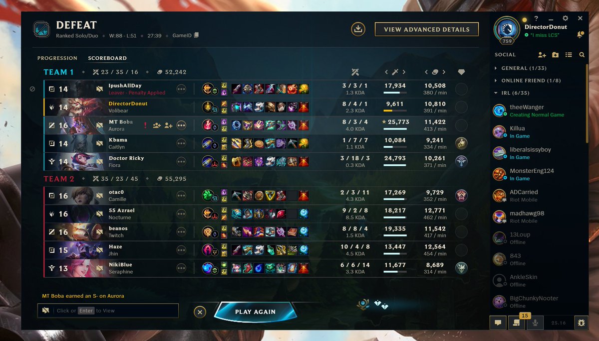 Cedric Hofstetter (@cedric_hof) on Twitter photo Hello <a href="/drewlevin/">Drew Levin</a>, can you please explain to me why I can have a support lock in Fiora then actively run it down from before minions spawn, a top laner that goes AFK, and I get "loss mitigated"? Why am I losing MMR and LP at all? Makes me want to stop playing this game altogether Hello <a href="/drewlevin/">Drew Levin</a>, can you please explain to me why I can have a support lock in Fiora then actively run it down from before minions spawn, a top laner that goes AFK, and I get "loss mitigated"? Why am I losing MMR and LP at all? Makes me want to stop playing this game altogether