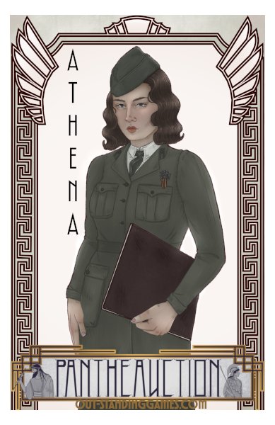 SaltCON is exactly 1 week away!

Temper your bids with wisdom and strategy as Athena!
Come play test Pantheauction next week!

#Pantheauction #saltcon #artdeco #indieboardgame #athena #greekmythologyart