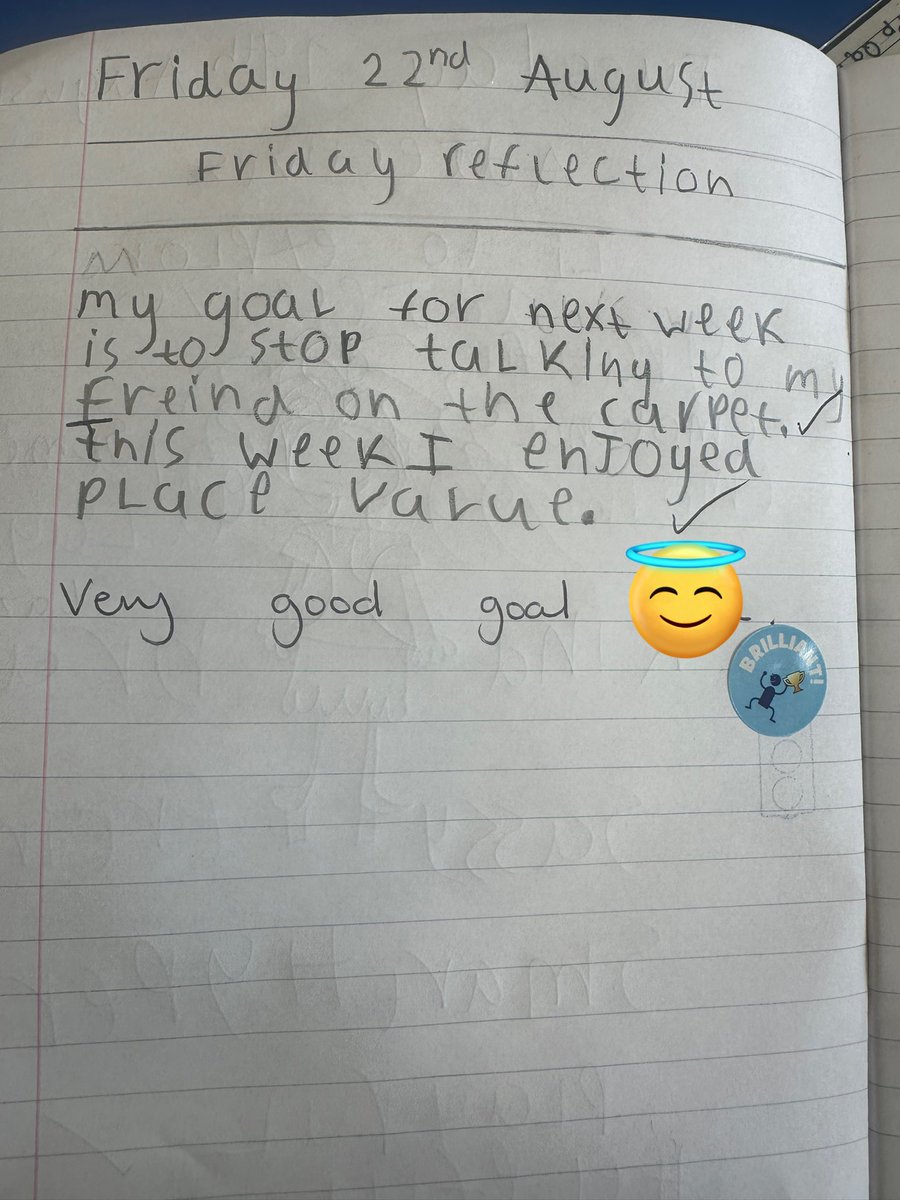 MissDuffyy's tweet photo. ✨ Friday Reflection in P4/3 ✨
I think it is so important for children to be given the opportunity to reflect on their learning and create their own targets. So impressed with their responses considering it was our first week 😻 #superstars https://t.co/ChcqEcX96w
