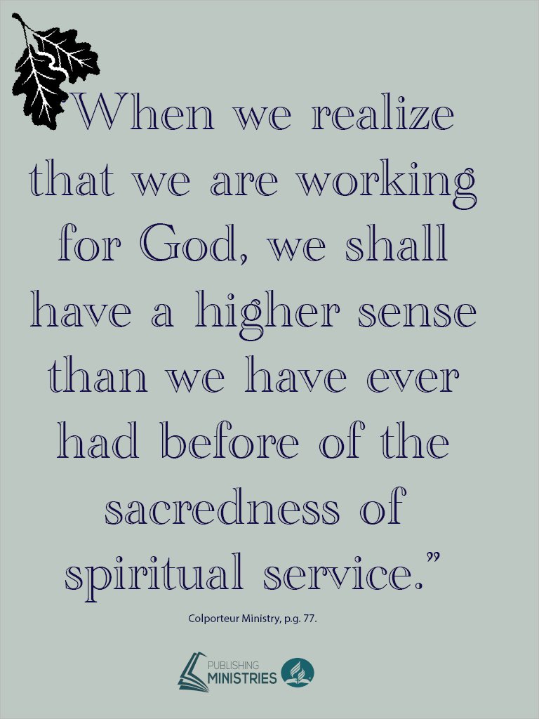 "Serve the Lord with gladness..." Psalm 100:2 NKJV
adventistpublishing.org
greatcontroversyproject.org