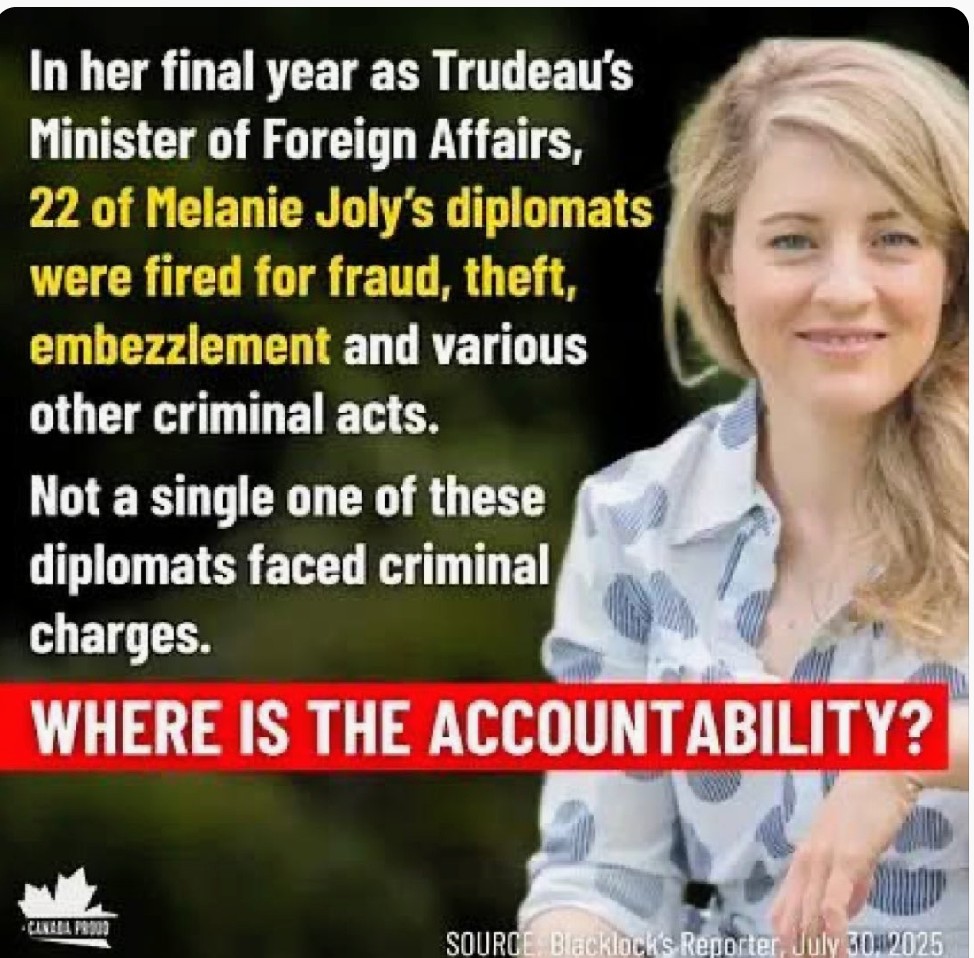 Dee Proud Conservative Boomer! (@delta_su) on Twitter photo This is leadership!
Carney....the same thing needs to be done to Melanie Joly and your justice minister that allowed 22 diplomats to embezzle, steal, commit fraud, and sweep it under the rug with not even one  arrested! This is leadership!
Carney....the same thing needs to be done to Melanie Joly and your justice minister that allowed 22 diplomats to embezzle, steal, commit fraud, and sweep it under the rug with not even one  arrested!