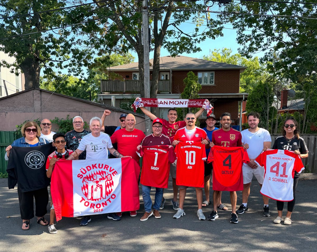 WHAT A SEASON OPENER! That is how you do it! Thank you to our members and friends for joining us today for Matchday 1 and to our hosts Long Branch Social House 🔴⚪️ #sktontour #miasanmia #fcbayern #PaulanerCanada #Paulaner #GutBesserPaulaner #BrewedinMunich #longbranchsocialhouse