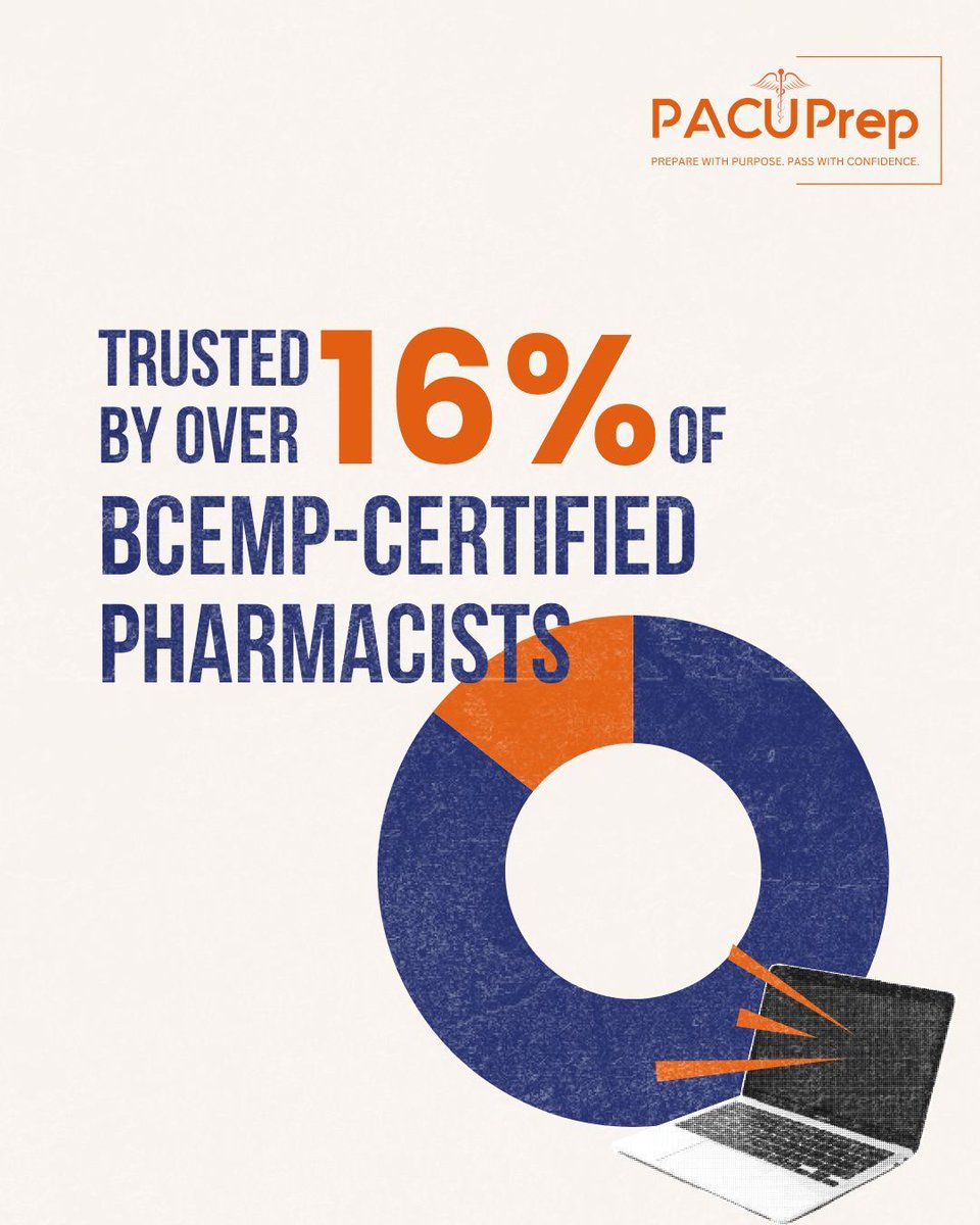 📊 Trusted by many BCEMP-certified pharmacists.
PACUPrep has helped pharmacists prepare efficiently, master tough concepts, and pass with confidence.
If board certification is your goal, PACUPrep can help you get there.

👉 pharmacyacute.com/pacuprep

#BCEMP #PACUPrep #BoardPrep