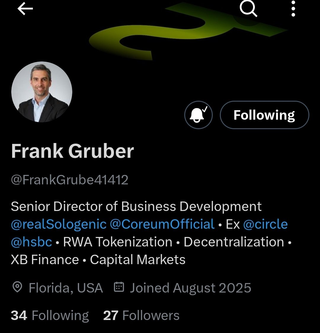 Give this beaut a follow! 

HSBC/CIRLCLE 👀

$SOLO $COREUM 

x.com/FrankGrube4141…