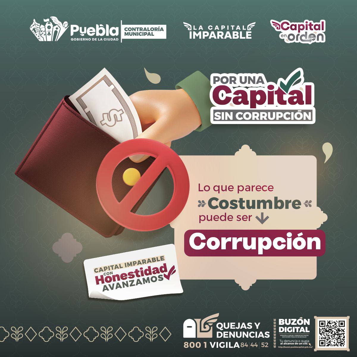 José Iván Herrera Villagómez (@jivanherrera_) on Twitter photo El Gobierno de la Ciudad de #Puebla encabezado por <a href="/pepechedrauimx/">Pepe Chedraui 🇲🇽</a>
impulsa la campaña “Por una Capital sin Corrupción” a través de la Contraloría Municipal.
Desde <a href="/AmbientePuebla/">Secretaría de Medio Ambiente</a> nos sumamos a este esfuerzo que fortalece la transparencia, la legalidad y la rendición de cuentas. El Gobierno de la Ciudad de #Puebla encabezado por <a href="/pepechedrauimx/">Pepe Chedraui 🇲🇽</a>
impulsa la campaña “Por una Capital sin Corrupción” a través de la Contraloría Municipal.
Desde <a href="/AmbientePuebla/">Secretaría de Medio Ambiente</a> nos sumamos a este esfuerzo que fortalece la transparencia, la legalidad y la rendición de cuentas.
