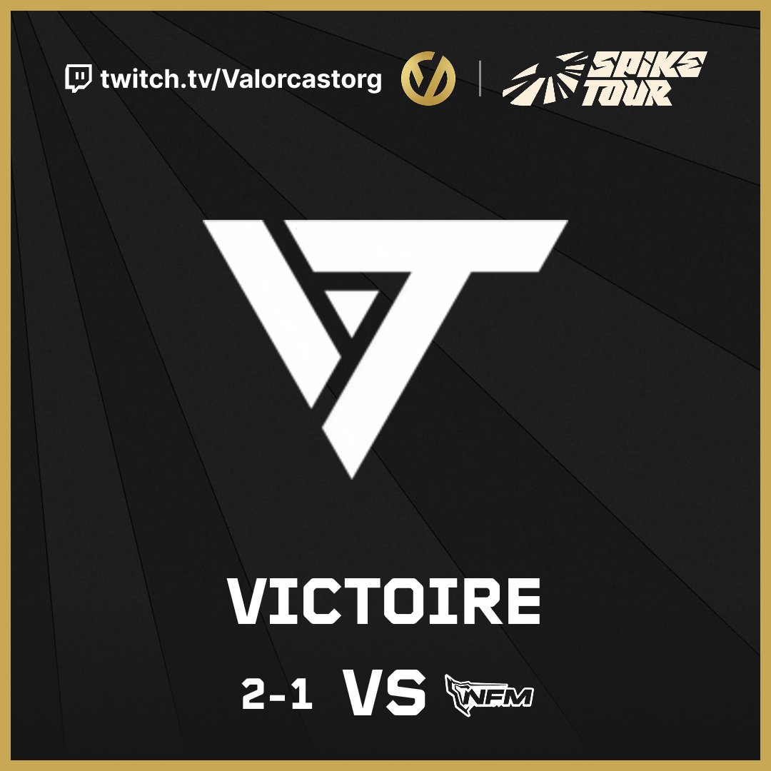 ValorCast (@valor_cast) on Twitter photo 🔥.<a href="/ValiantOfficiel/">Team Valiant</a> l’emporte !
Après un BO3 intense contre <a href="/NFM_Esport/">NFM ESPORT</a> (6-13, 13-0, 13-9), ils valident leur place pour la suite des playoffs du Spike Tour. ⚔️ 🔥.<a href="/ValiantOfficiel/">Team Valiant</a> l’emporte !
Après un BO3 intense contre <a href="/NFM_Esport/">NFM ESPORT</a> (6-13, 13-0, 13-9), ils valident leur place pour la suite des playoffs du Spike Tour. ⚔️