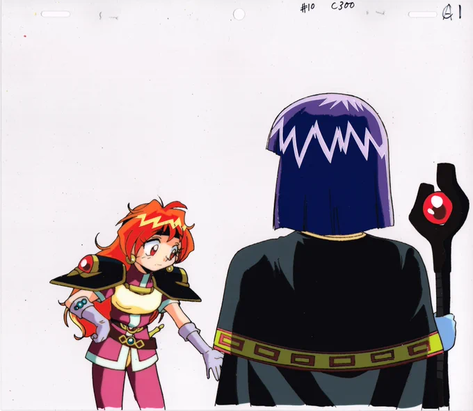 Slayers Next Animation Cel and Douga Scans of Lina and Xellos from episode 10 On a Journey With a Pack of Scoundrels?! Take Back That Magic Power!