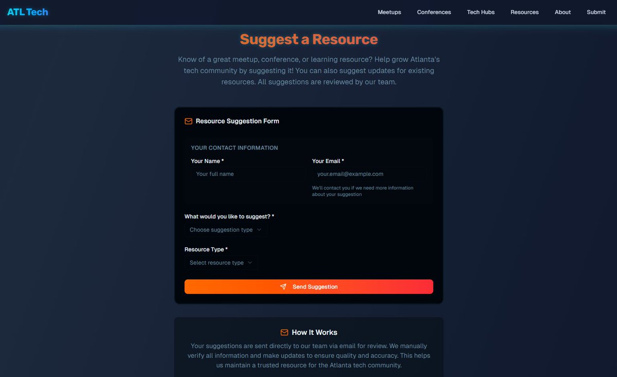 calypso_coding's tweet image. What started as a Google sheet is now a work in progress. Decided to go ahead and start this project using @v0 during free0 week.
There’s still a lot of refining to do, but I'm excited to keep improving it and growing this resource for the community.
#atltech #techcommunity