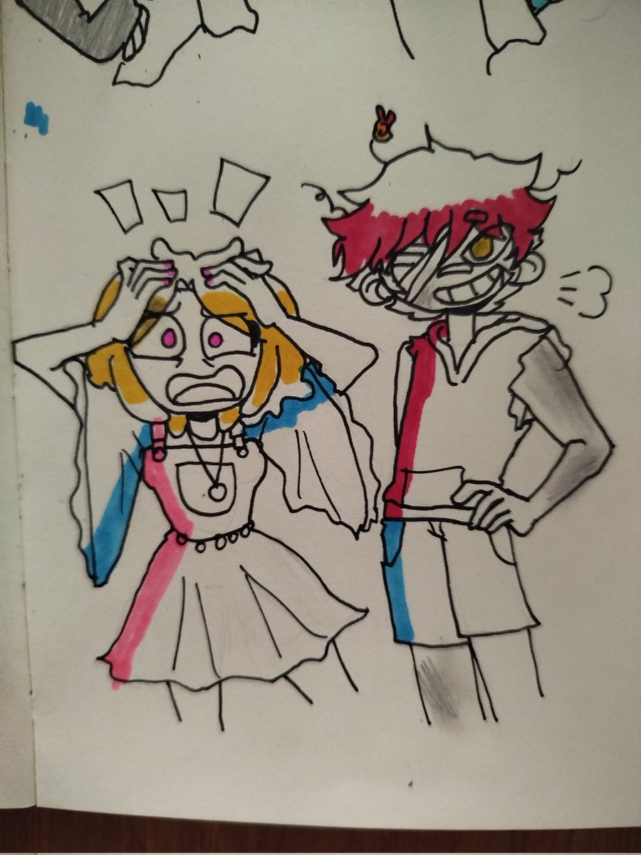 salsa_lassal's tweet photo. Guess who's back.......... With art ....
(You should check out the awesome @FnafHsVG_... They're doing a remake... I'm in it....)
#FNAFHS #foxanne https://t.co/HPQrllhjq0