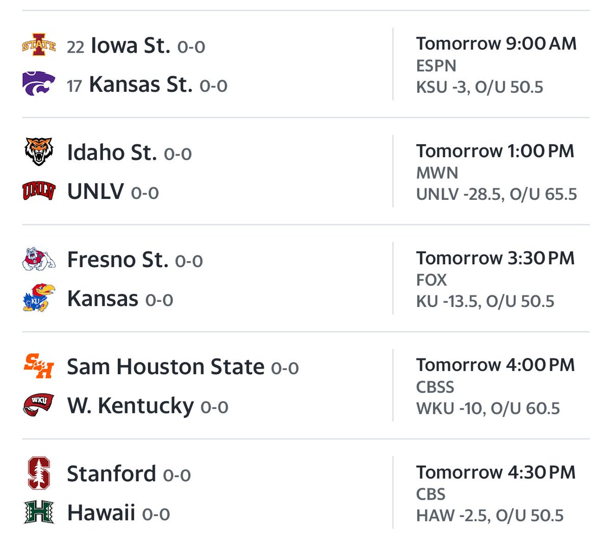 CFB week 0 is finally here 

The algorithm is ready to destroy the bookmakers this season

Time to run up a bag betting 🏈