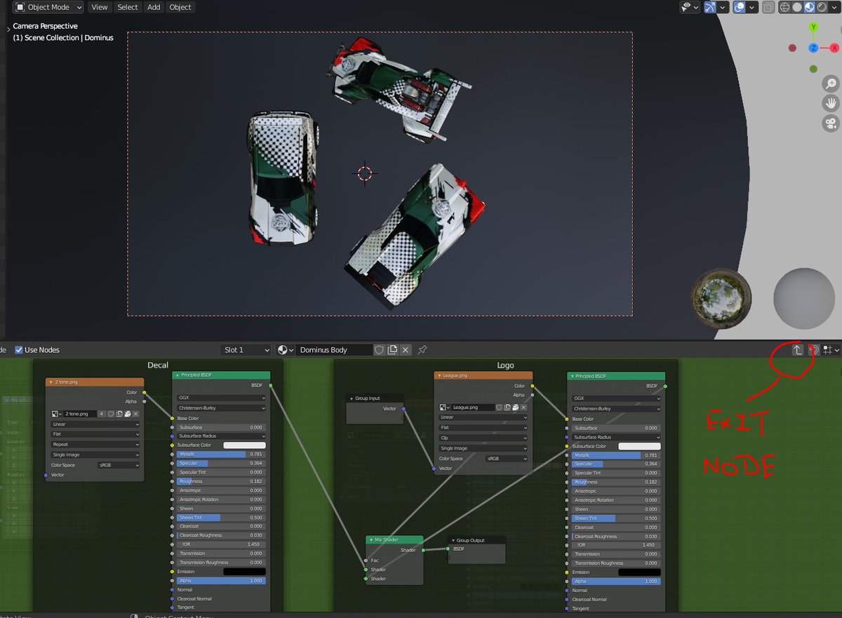 ssj_tadpole's tweet image. I have uploaded a Version 2 for this scene:

logo textures and placements for the cars.

an updated place for applying decals and logos to all cars at the same time.

an option to switch between universal and basic decal materials.

#RocketLeague #RLCS