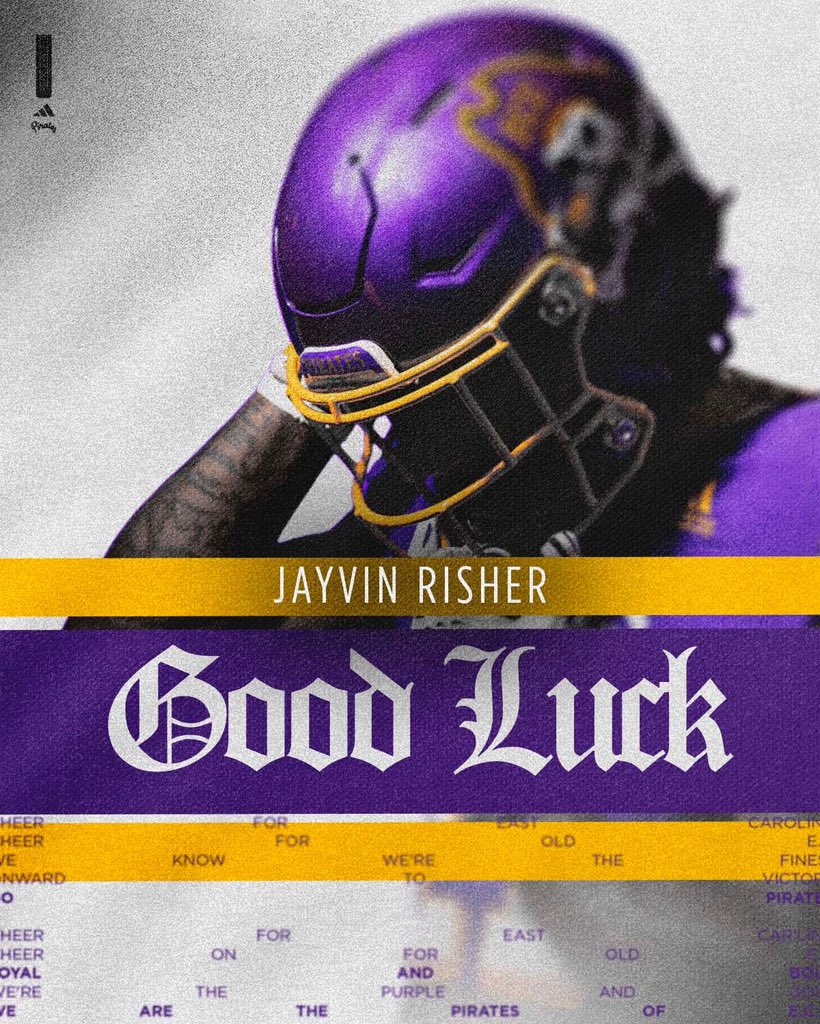 Jayvin Bill Risher (@jayvinrisher) on Twitter photo Thank you so much ECU for the good luck message before my first game 🙏🏽💜💛 It really means a lot and gave me extra motivation to go out and perform!@ECUPiratesFB <a href="/Americanfbcamp/">Coach BJ Payne</a> Thank you so much ECU for the good luck message before my first game 🙏🏽💜💛 It really means a lot and gave me extra motivation to go out and perform!@ECUPiratesFB <a href="/Americanfbcamp/">Coach BJ Payne</a>