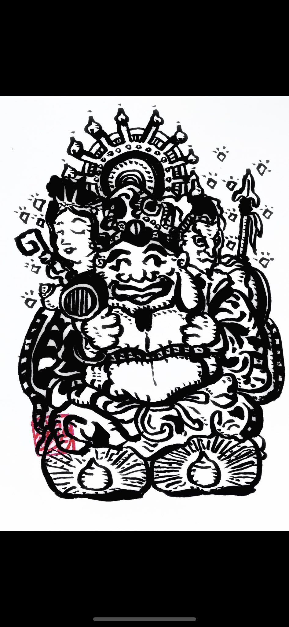 真作/雅山/大聖辯財天/大黒天/毘沙門天/弁財天/掛軸 植野 銀月🌙銀月堂 on X: 