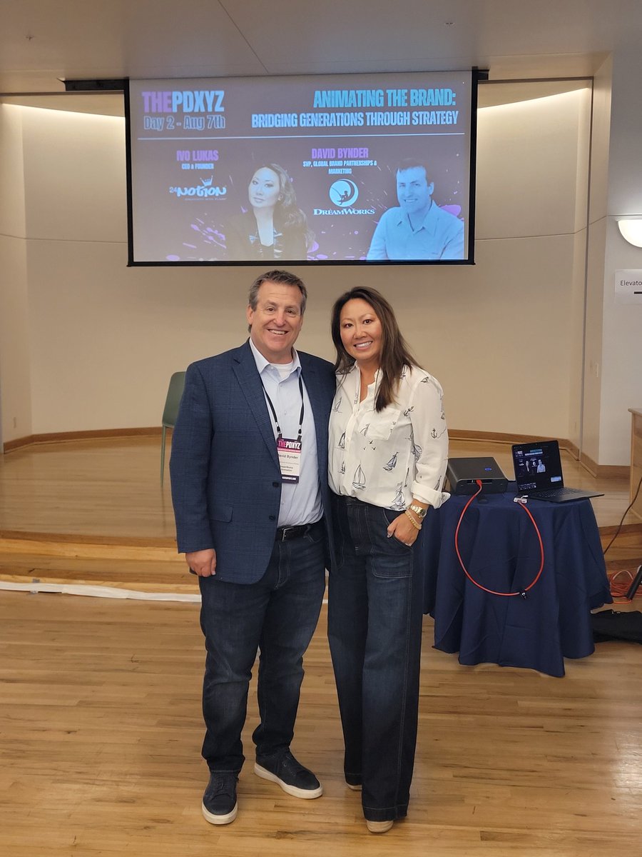 David bynder <a href="/Dreamworks/">DreamWorks Animation</a> and I shared the stage on how to bridge generationals brand strategy...yes all things from Shrek, kung-fu panda and all things animations! 

we had a fun time! #24NotionMedia #24notionthecatalyst #Dreamworks #film #Animation

#pdxyz