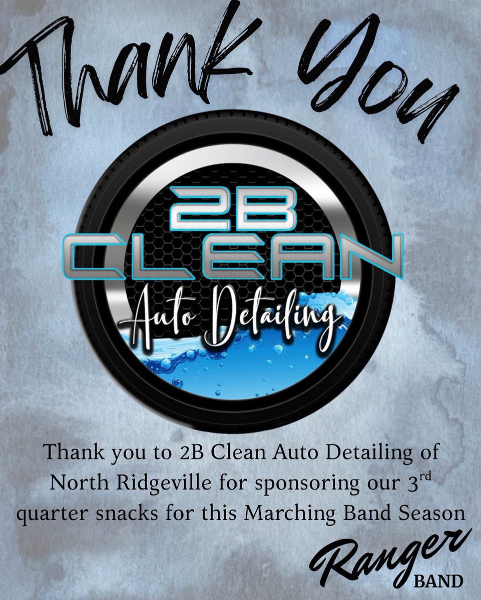 Kicking it off with an AMAZING sponsor for our 3rd quarter snacks! 2B Clean - Auto Detailing LLC